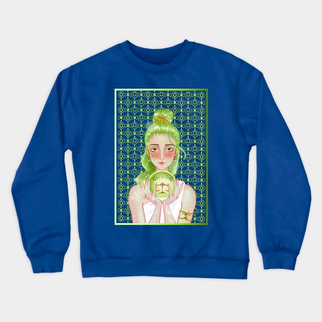 Libra Peridot Crewneck Sweatshirt by amadeuxway